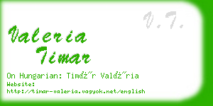 valeria timar business card